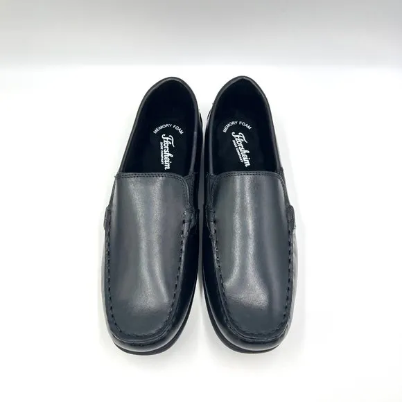 Florsheim Boys Big Kids Jasper Venetian Jr Black Leather Dress Loafers Shoes 6.5