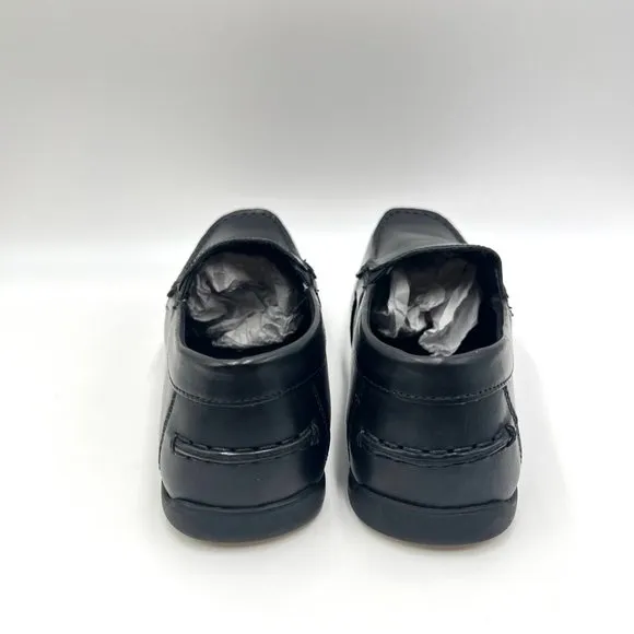 Florsheim Boys Big Kids Jasper Venetian Jr Black Leather Dress Loafers Shoes 6.5