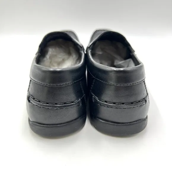 Florsheim Boys Big Kids Jasper Venetian Jr Black Leather Dress Loafers Shoes 6.5