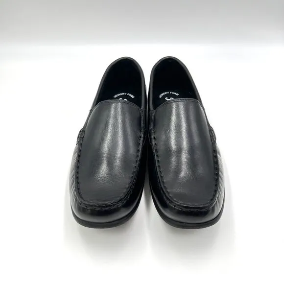 Florsheim Boys Big Kids Jasper Venetian Jr Black Leather Dress Loafers Shoes 6.5