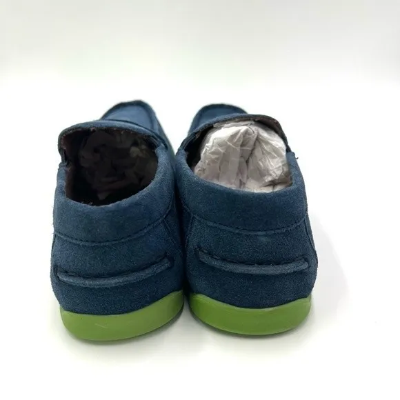 Florsheim Boys Jasper Driver Jr. Blue Suede Leather Loafers Shoes Kid's Size 5.5
