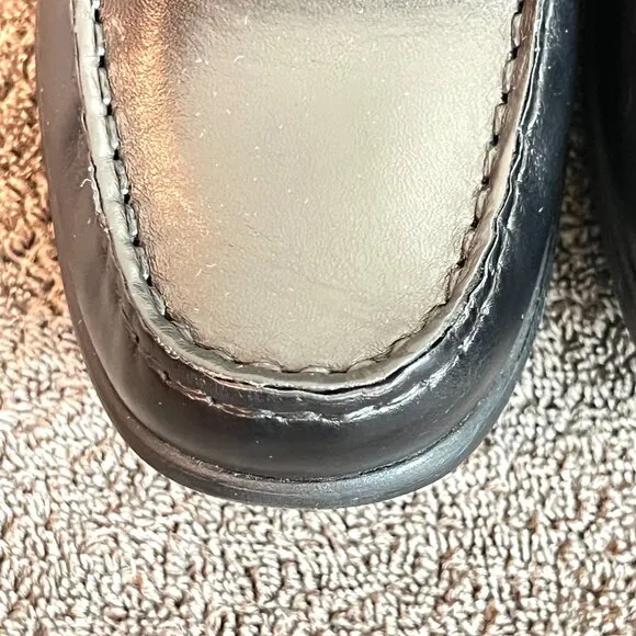 Florsheim Boys Kids Jasper Black Leather Slip On Loafers Dress Shoes Size 5.5M