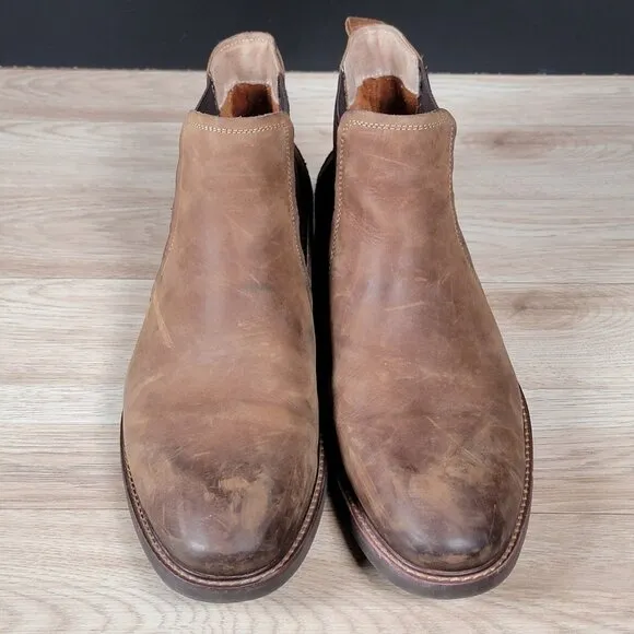 Florsheim Chelsea Boots Mens Size 13 M Brown Nubuck Suede Leather Round Toe