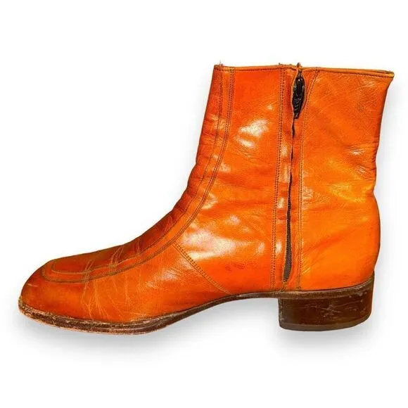 Florsheim Designer Series Leather Sole Zip-Up Chelsea Boots 9.5
