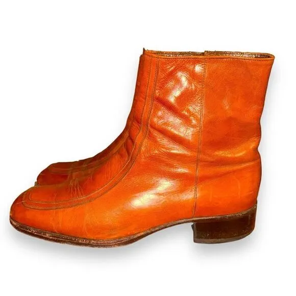Florsheim Designer Series Leather Sole Zip-Up Chelsea Boots 9.5