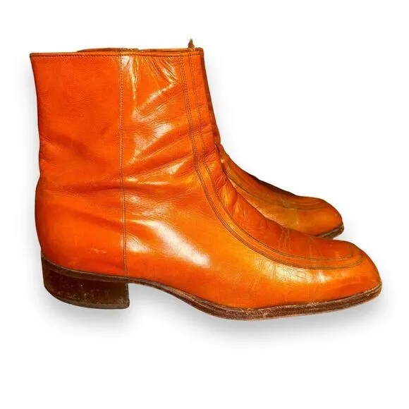 Florsheim Designer Series Leather Sole Zip-Up Chelsea Boots 9.5