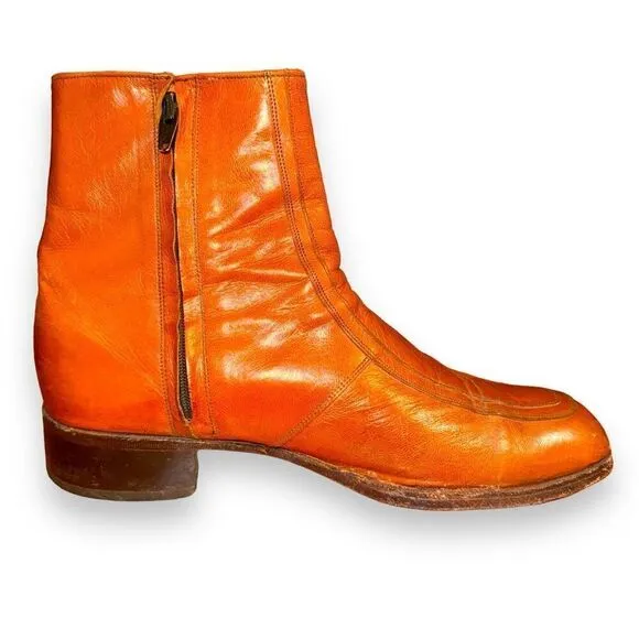 Florsheim Designer Series Leather Sole Zip-Up Chelsea Boots 9.5