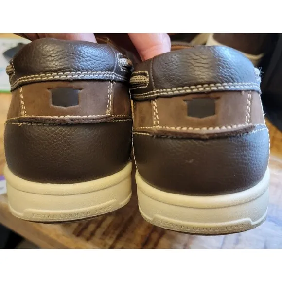 Florsheim Lakeside Men's Brown Nubuck Brown Slip on Shoes 11 M 11391-200 Moc Toe