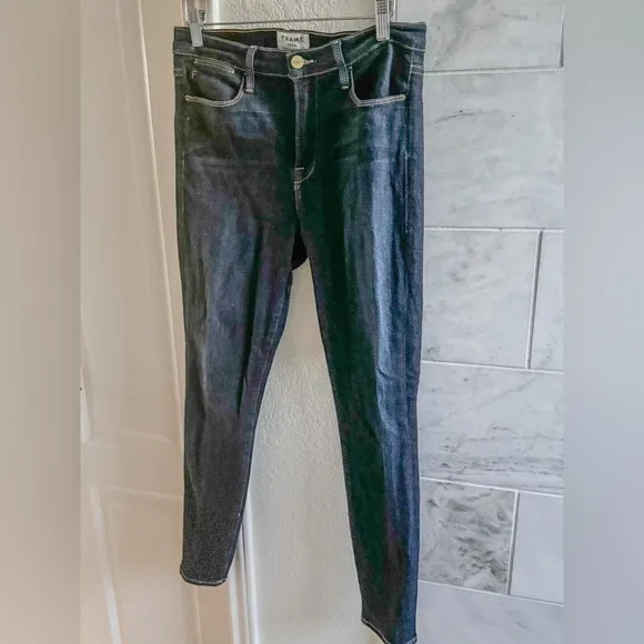 Frame Denim Le High Skinny Crop - Women’s Size 29, Mid Rise, Stretch Blue Jeans