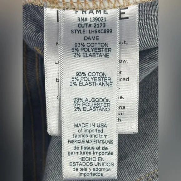 Frame Denim Le High Skinny Crop - Women’s Size 29, Mid Rise, Stretch Blue Jeans