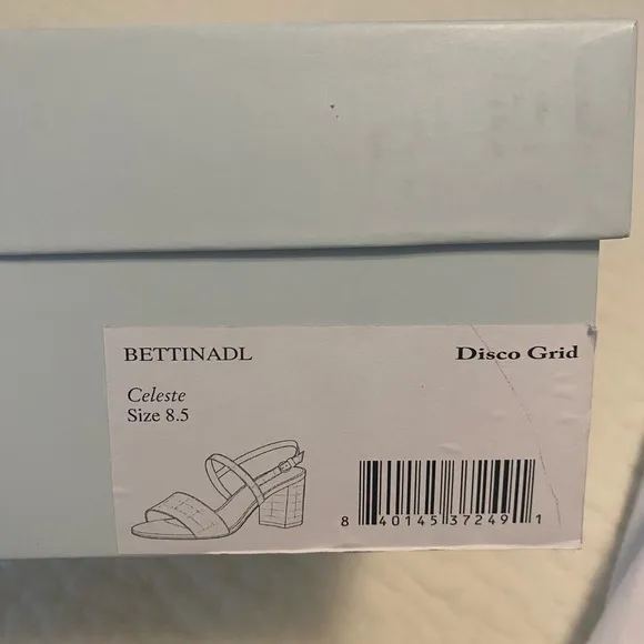 Frances Valentine Disco Grid Bettina Sandal in Celeste - size 8.5
