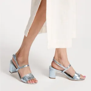 Frances Valentine Disco Grid Bettina Sandal in Celeste - size 8.5