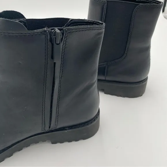 Franco Sarto Carian Leather Essential Chelsea Boots Ankle Booties Black Size 6