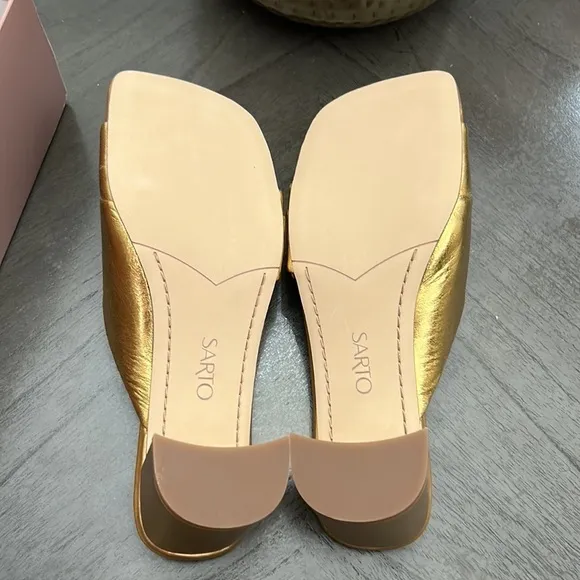 Franco Sarto | Gold Dreamy Leather Heeled Sandal