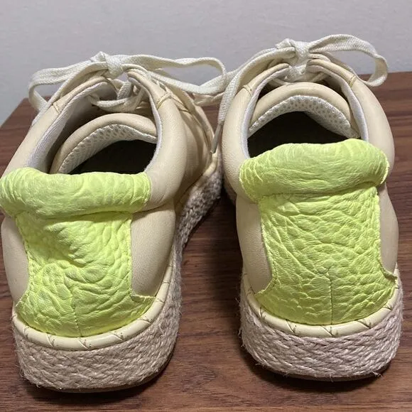 Franco Sarto NWOT Quinn Sneakers in Lemonade Leather. Woman’s size 7 M.