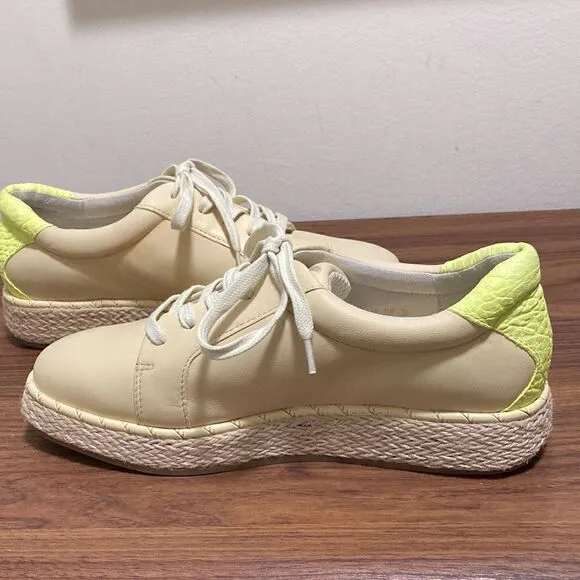 Franco Sarto NWOT Quinn Sneakers in Lemonade Leather. Woman’s size 7 M.