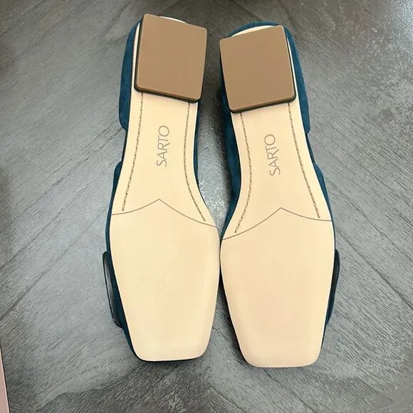 Franco Sarto Tracy Suede Square Toe d'Orsay Flats