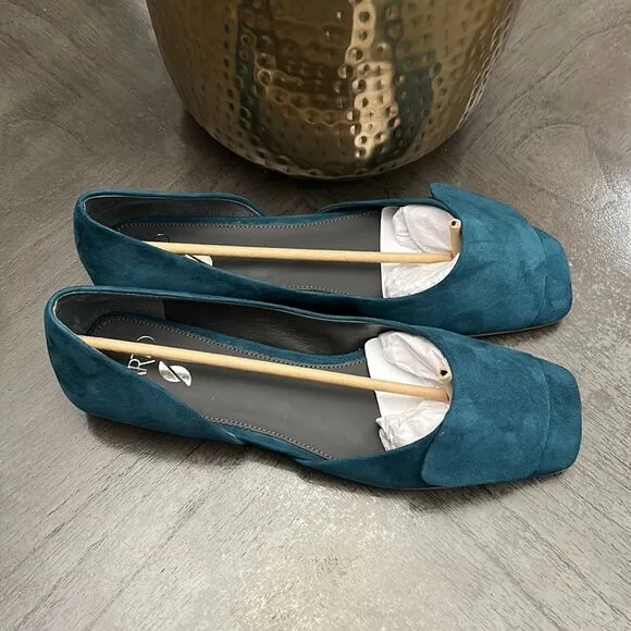 Franco Sarto Tracy Suede Square Toe d'Orsay Flats