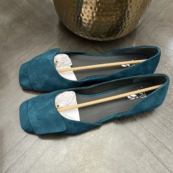 Franco Sarto Tracy Suede Square Toe d'Orsay Flats