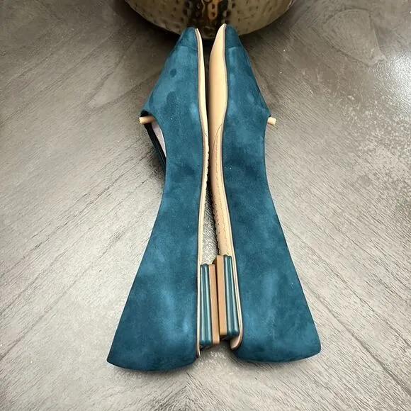 Franco Sarto Tracy Suede Square Toe d'Orsay Flats