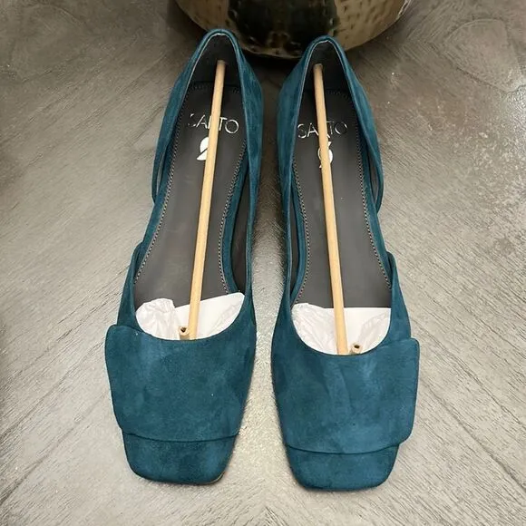 Franco Sarto Tracy Suede Square Toe d'Orsay Flats