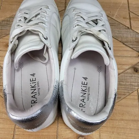Frankie 4 Jackie III Australia - White Leather Sneakers Shoes US Womens Size 9.5