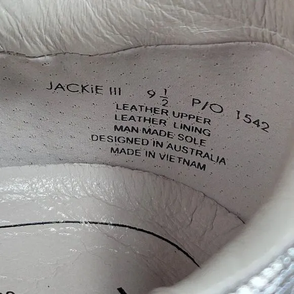 Frankie 4 Jackie III Australia - White Leather Sneakers Shoes US Womens Size 9.5