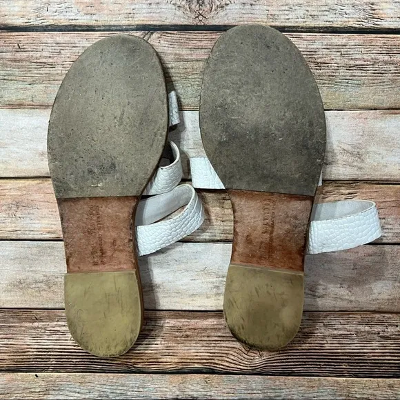 Frēda Salvador White Leather Sandals