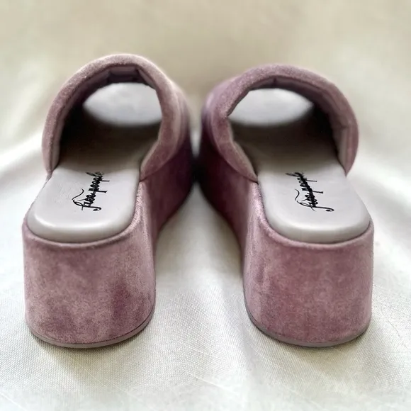 Free People Almost Paradise Suede Platform Sandals Slides Size 36.5 NEW …