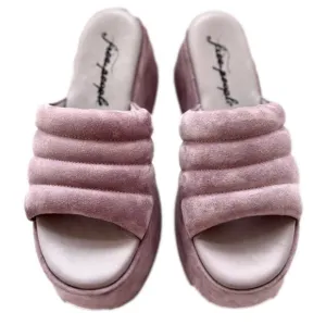 Free People Almost Paradise Suede Platform Sandals Slides Size 36.5 NEW …