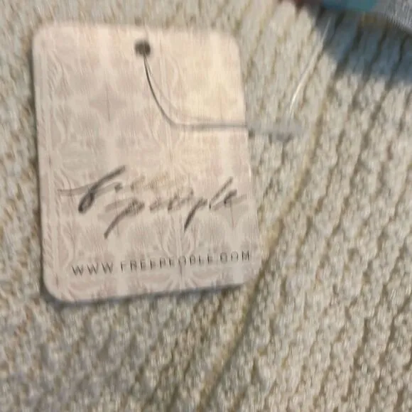 Free People Beach Primavera Skort Sweater Set Ivory Chunky Textured Knit XL