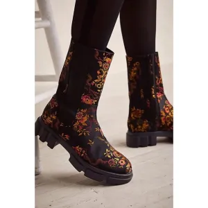 Free People Brooks Brocade Chelsea Boots
