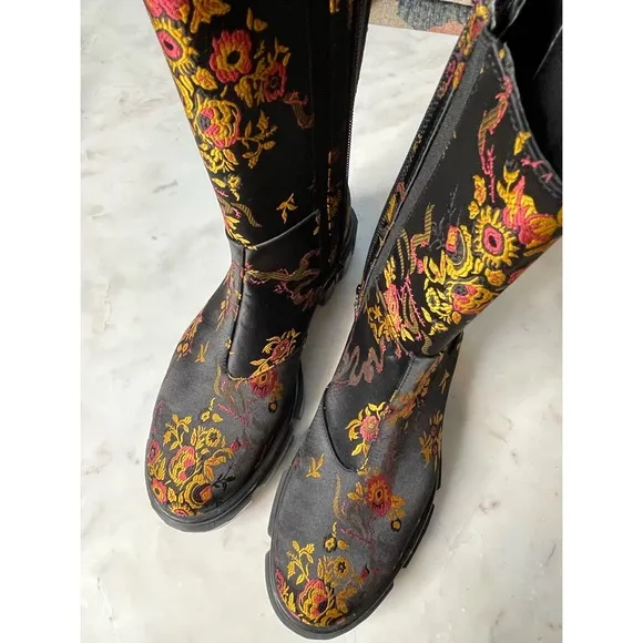 Free People Brooks Brocade Chelsea Boots