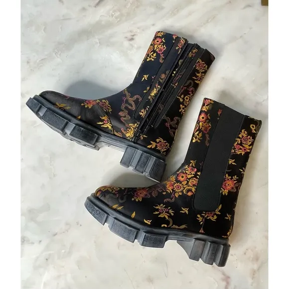 Free People Brooks Brocade Chelsea Boots