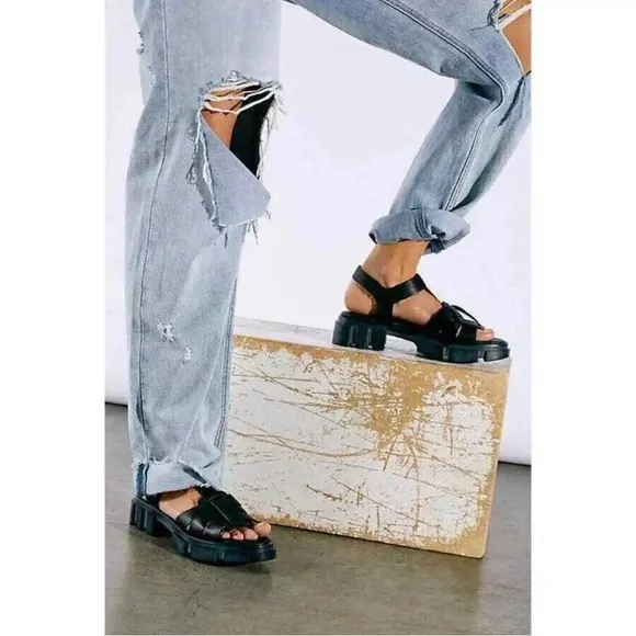 Free People Brooks Chunky Ankle Buckle Fisherman Sandal