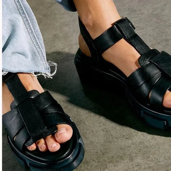 Free People Brooks Chunky Ankle Buckle Fisherman Sandal
