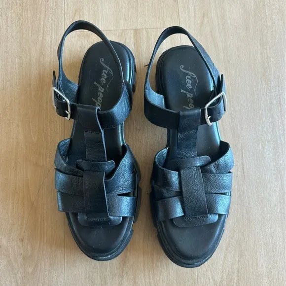 Free People Brooks Chunky Ankle Buckle Fisherman Sandal