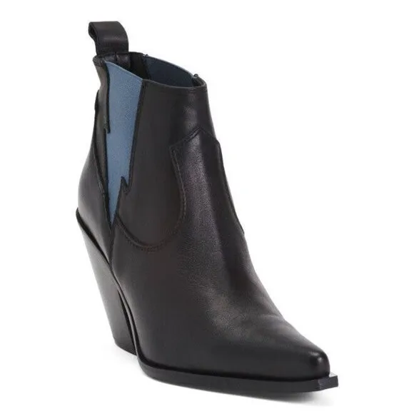 Free People Flash Chelsea Western Boots Black Size 8 US | New in Box