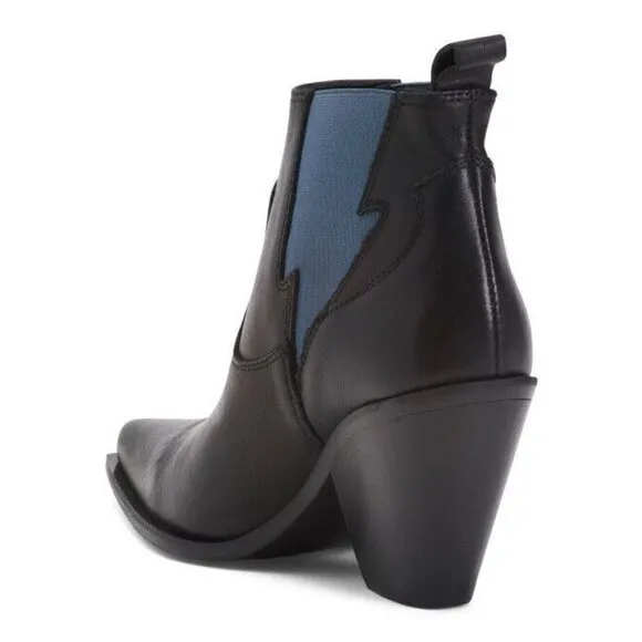 Free People Flash Chelsea Western Boots Black Size 8 US | New in Box