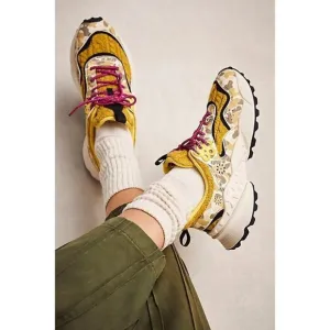 Free People Flower Mountain Cable Knit Knightly Knitted Sneakers Size 7 38 NEW