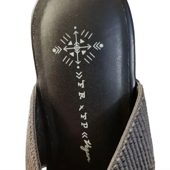 Free People Geometric Strap Platform Wedges