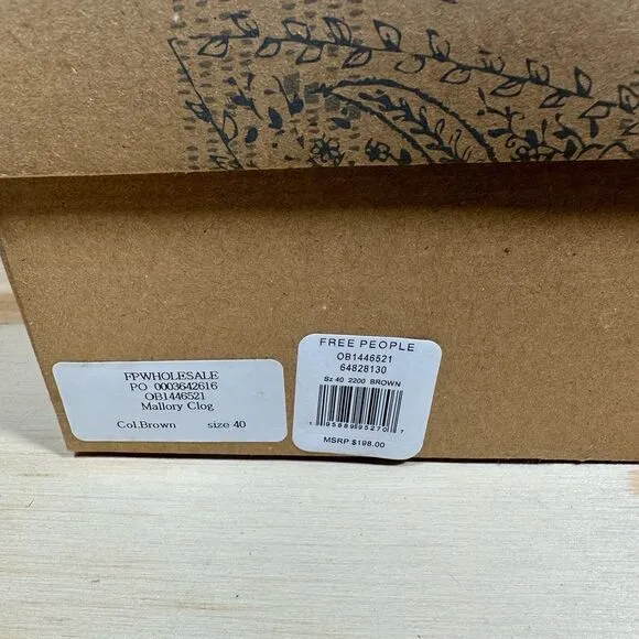 Free People Mallory Clog Sandals Women’s Size 10 - New in Box