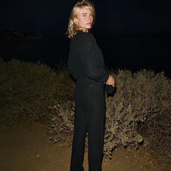 FREE PEOPLE NWT Malibu Black Set S