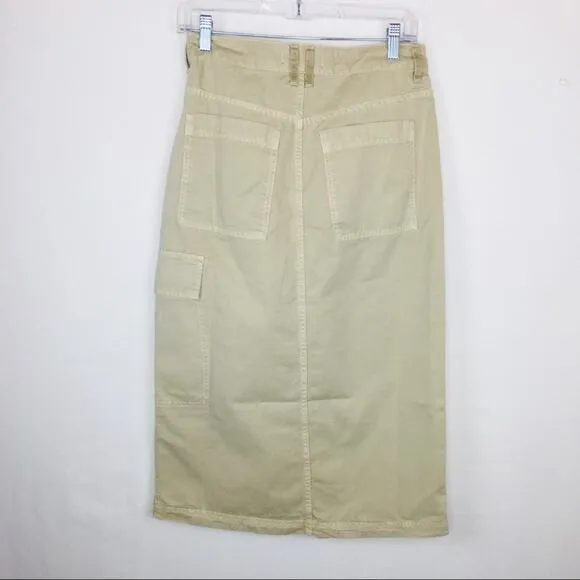 Free People | Scout Midi Skirt NWT 25 Sand Y2K