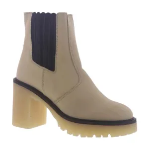 Free People Women's James Leather Chunky Lug Sole Chelsea Boots Bone Size 9