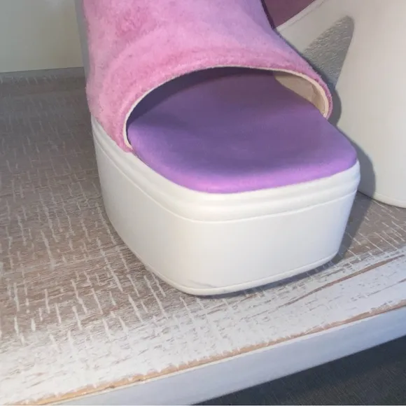 Free People Womens Size 39 / 9 Zoe Orchid Purple Chunky Platform Sandal Heels