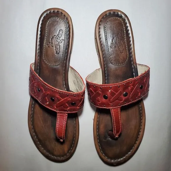 Freebird Red Shay Sandals Size 8