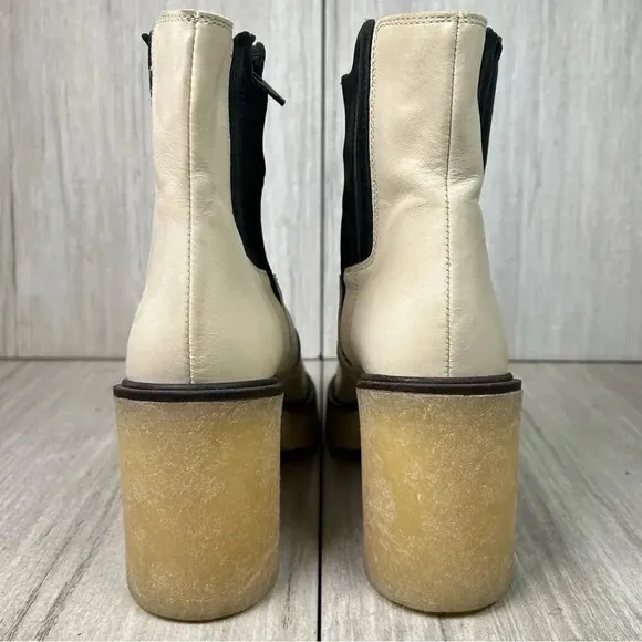 Free People James Chelsea Boots Lug Soles Heeled Ankle Womens Size 9 9.5 EUR 40