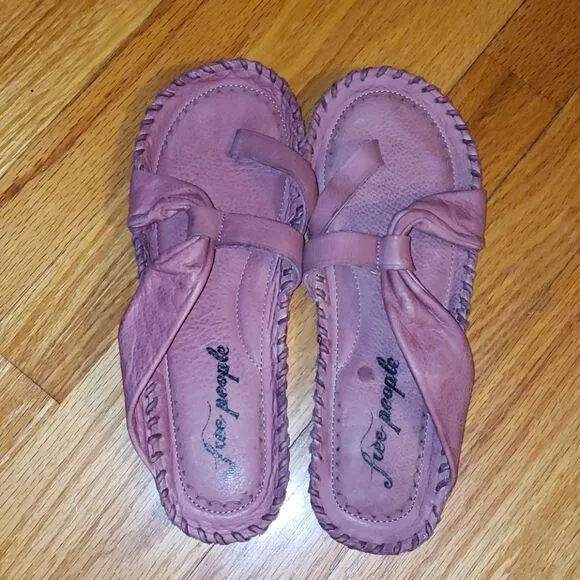 Free people Pink Leather sandals