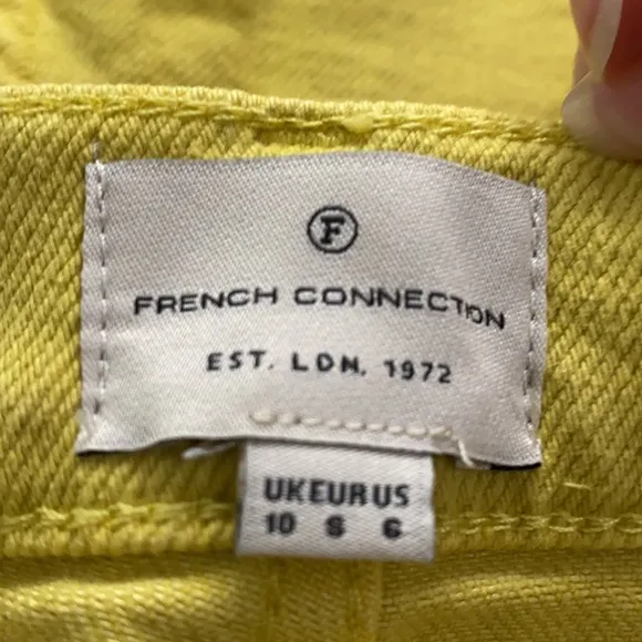 French Connection Dark citron slim ankle jeans size 6